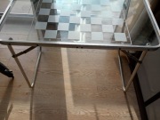 POLSPORT STOLIK SZKŁO SZACHOWNICA  - HIT Z PRLu