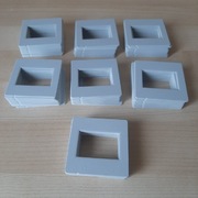 Zestaw vintage plastikowych ramek do slajdów 24x36 mm typ a 69 szt.