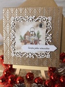 KARTKA ŚWIĄTECZNA handmade w kopercie - personalizowana, ręcznie robiona