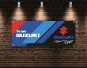 Baner plandeka Suzuki Racing 150x60cm motosport