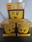 Pojemnik Lego Głowa Storage head Small 3 sztuki