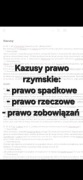 Notatki elektroniczne I rok prawa prawo rzymskie kazusy rozwiązania kazusów