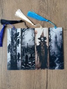 4 mroczne plastikowe zakładki do książek