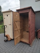Toaleta drewniana wychodek drewniany szalet WC kibel ubikacja