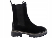 CARINII BOTKI SZTYBLETY ZAMSZOWE CZARNE 39