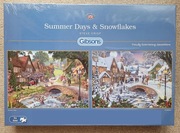 Puzzle Gibsons 2x 500 - Letnie dni / Płatki śniegu - 2017 - IDEALNY/NOWY