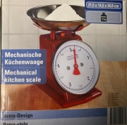 Waga kuchenna styl RETRO czerwona do 5kg 