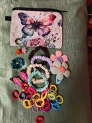 Zestaw kolorowych gumek i spinek do włosów 