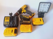 Wkrętarka DeWalt DCD785 + akumulator 5ah + ładowarka + lampka LED 