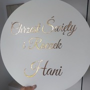 Tablica powitalna chrzest roczek ślub