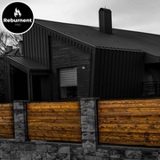 Drewno palone "Shou Sugi Ban" Modrzew/Świerk