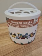 Smiki, Miasto, drewniane klocki, 50 elementów