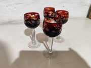 Kieliszki Lampki Remer Szkło Kolorowe PRL 