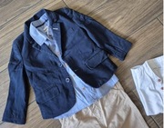 lniany komplecik dla chłopca 92cm