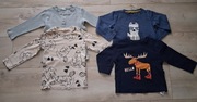 Oryginalne Bluzeczki Koszulki z Długim Rękawem Dla Chłopca H&M r. 98 Guppy