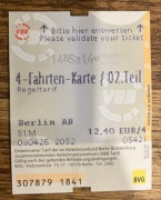 Bilet ZTM Berlin Niemcy metro U-Bahn S-Bahn