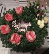 Wianek Wielkanocny na drzwi Stroik wiosenny, prezent