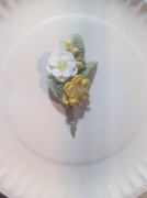 Broszka, szydełkowe bratki