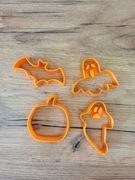 Halloween foremki, wykrawacze do ciastek 4 szt - duchy, dynia, nietoperz