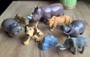 Figurki zwierzęta dzikie safari zoo Disney Simba hipo lew słoń