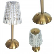 Luksusowa Lampka LED Crystal Gold | Bezprzewodowa | USB-C | 3 Kolory.