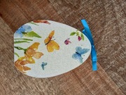 Drewniane jajko stojące - decoupage