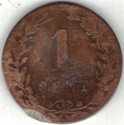 Holandia 1 cent 1880 - 19 mm - nr 1