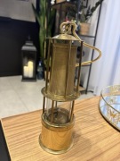 Mosiężna lampka naftowa / górnicza – West Germany, vintage