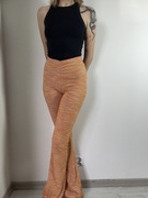 Pomarańczowe spodnie dzwony rozm. S FB Sister