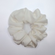 Gumka do włosów scrunchie - biała L