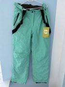 Nowe miętowe spodnie narciarskie XL Go Sport