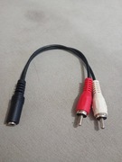 adapter przejściówka konwerter 2xRCA (cincz) na Jack 3,5mm dł. 0,22m