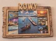 Magnes na lodówkę drewniany ROWY Mielno Ustka Morze Bałtyckie(1K) 