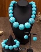 Piękny bogatozdobiony naszyjnik,bransoletka i kolczyki. Pamiątka z Sardynii