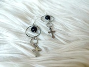 Gotyckie kolczyki fantasy sci-fi – stal chirurgiczna & srebro 925