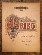 EDVARD GRIEG - Utwory liryczne fortepian na 2 ręce - EDITION PETERS ~1890