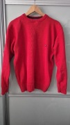 Tommy Hilfiger sweter czerwony bawełna L M 40 38