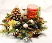 Stroik Boże Narodzenie Świeca sojowa Dekoracja