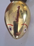 Bombka PRL stara kształtka rybka na klipsie 