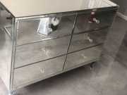 Komoda lustrzana, glamour,ludwik, kryształ, okazja