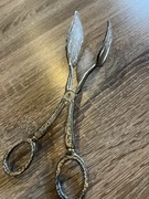 Antyczne szczypce do ciasta / cukru – srebrzone – sygnatura G C Z