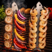 Szpikulce do grilla w kształcie ości ryby pieczenie kuchnia grill 4 sztuki