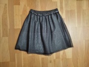 spódnica sinsay 36 XS czarna ze srebrną nitką 164