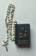 Przedwojenne pudełko z różańcem 