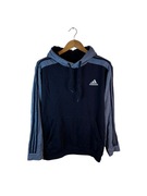 Bluza z kapturem Adidas granatowa logo paski XXL