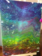  Obraz "Zorza polarna" pouring