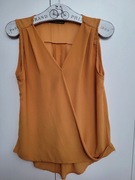 Musztardowa bluzka kopertowa 38/M