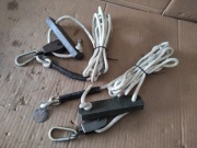 Odciągi antenowe 2x 3m bloczek karabińczyk komplet PRL
