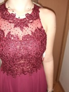 Suknia bordowa długa