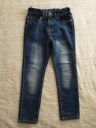 Niebieskie granatowe przecierane spodnie jeansowe jeansy Pep&Co 128 - 134